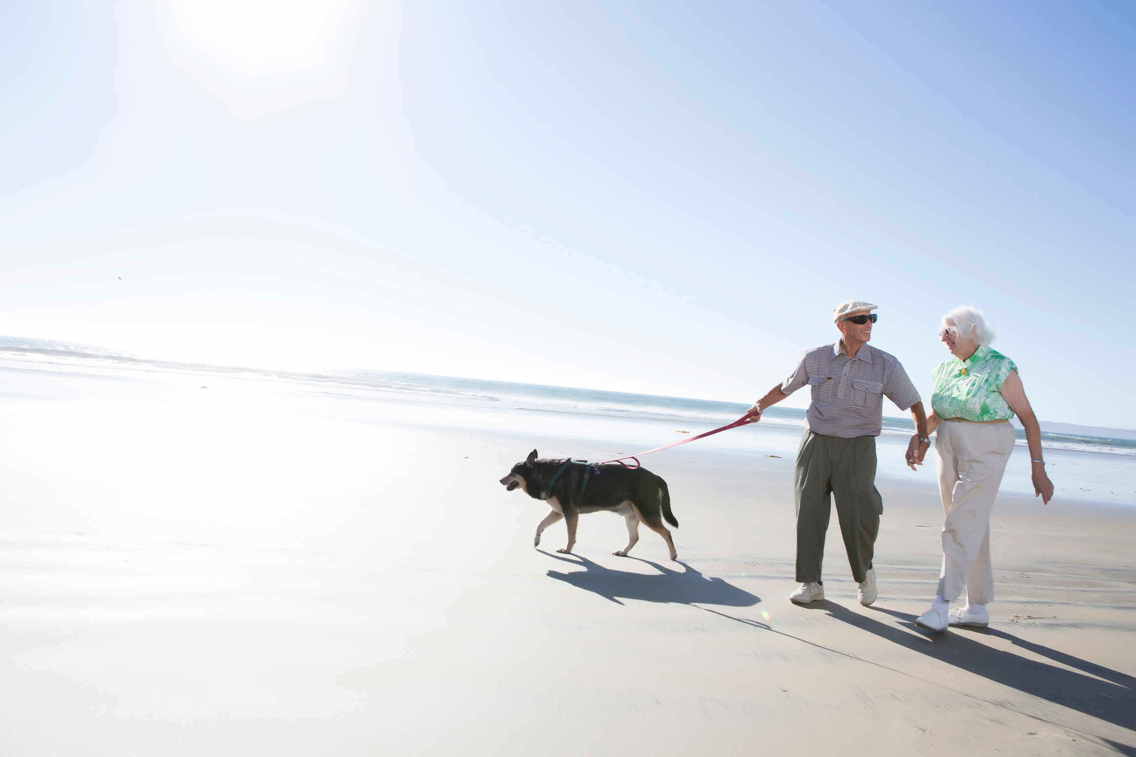 Retirees at the beach